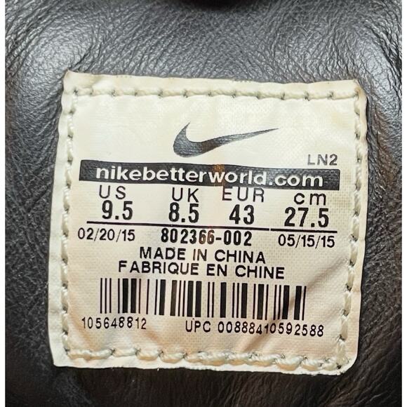 Nike Kobe Mid Lakers NBA Basketball Black Gum Team Shoes Mens Size 9.5 Fast Ship